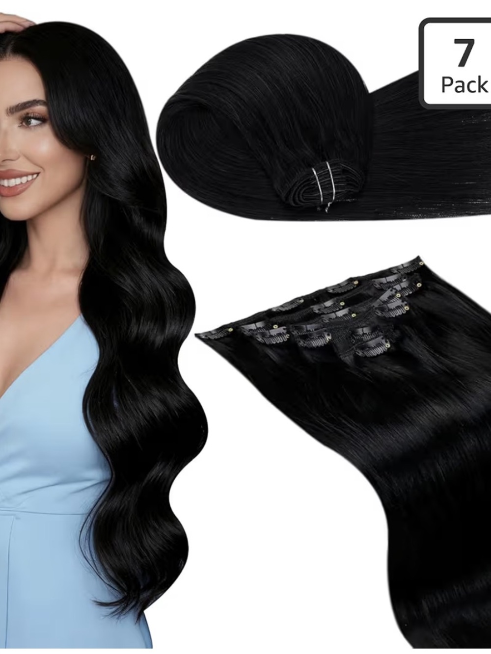 LaaVoo• 7-Pack 20in Clip-In Extensions